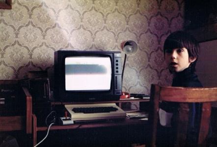 Me as a Child with the Family Dragon 32 Computer